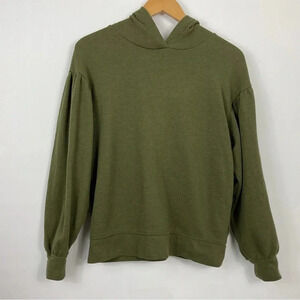 Madewell Pleat Sleeve Shrunken Hoodie Sweatshirt Size‎ Small